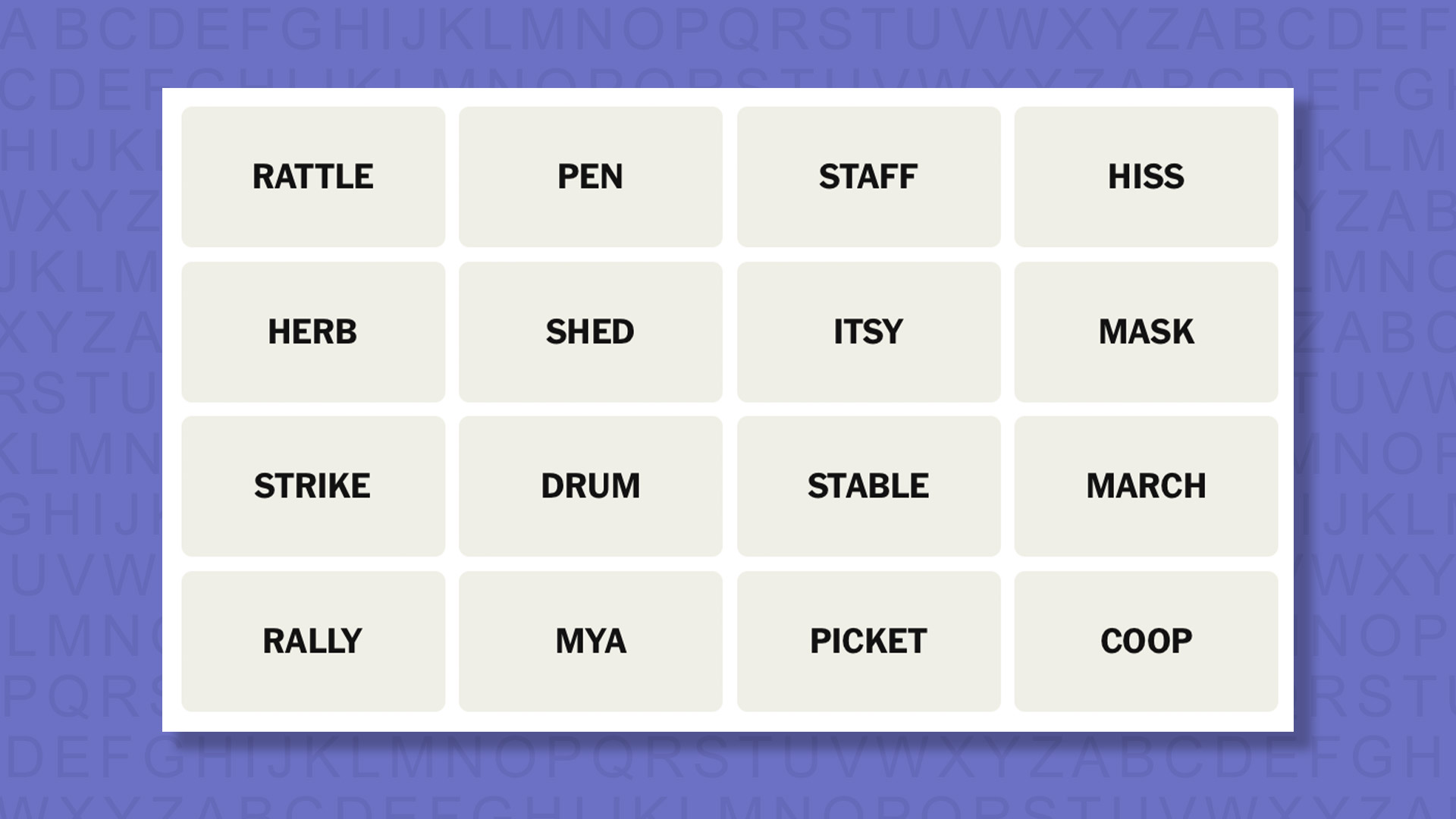 NYT Connections tips for the game 1078 on a purple background