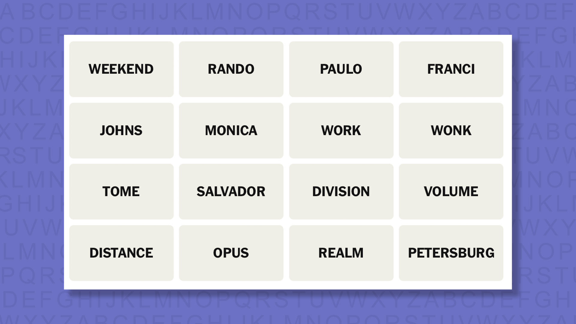 NYT Connections tips for the game 1066 on a purple background