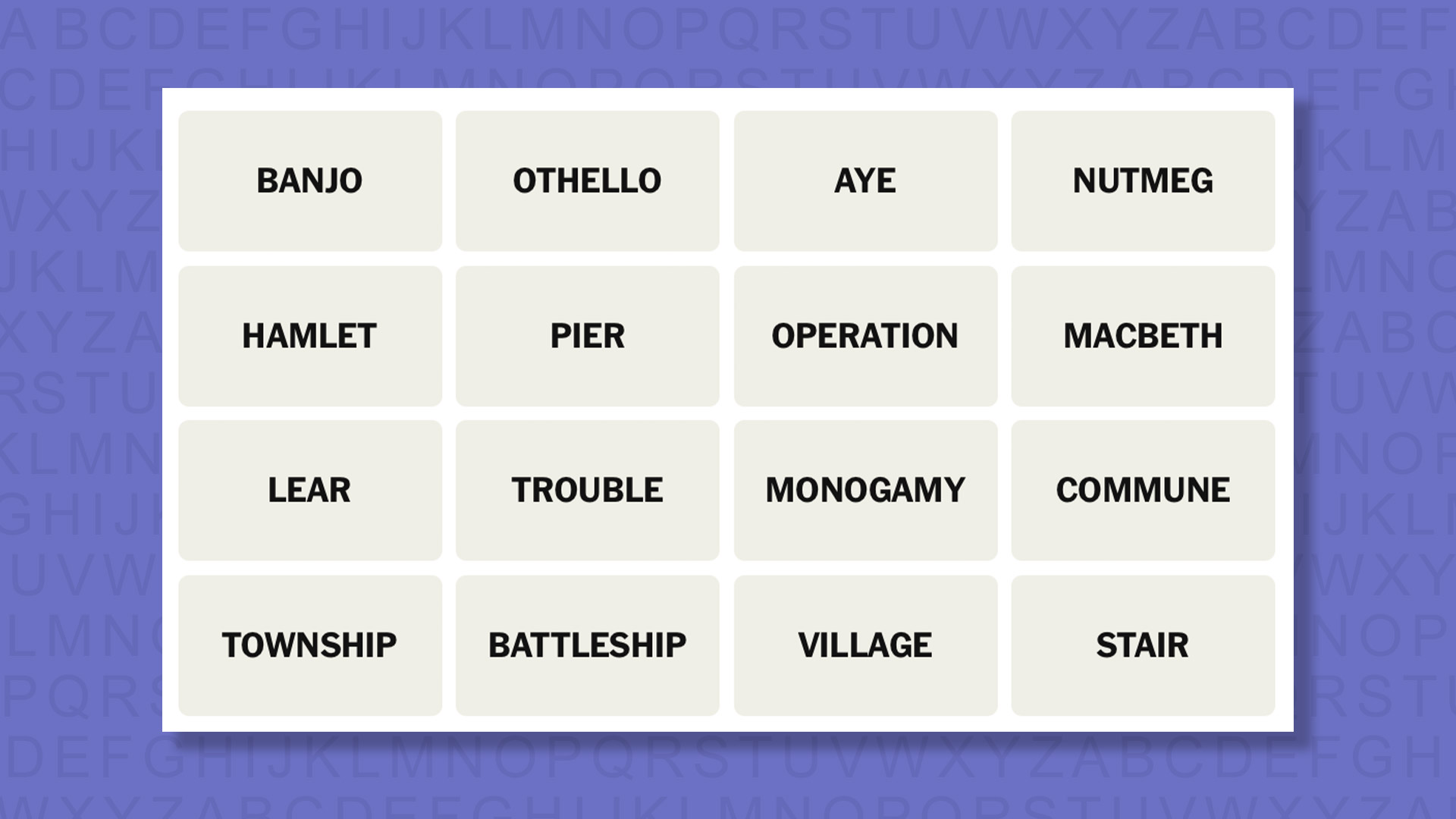 NYT Connections tips for the 1081 game on a purple background
