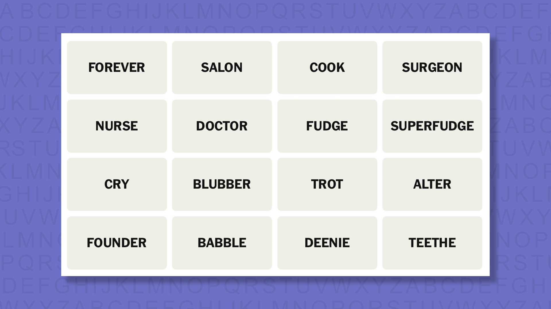 NYT Connections tips for the game 1073 on a purple background