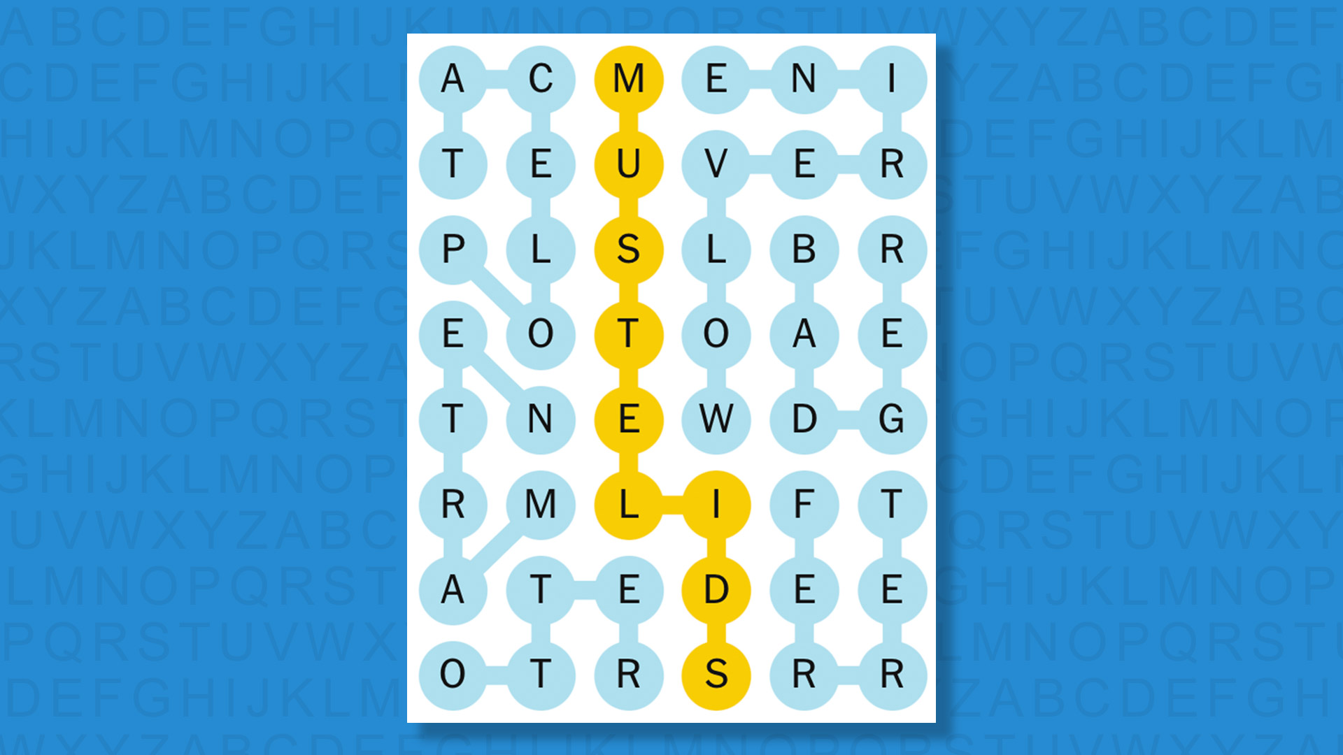 NYT Strands answers game 803 on a blue background