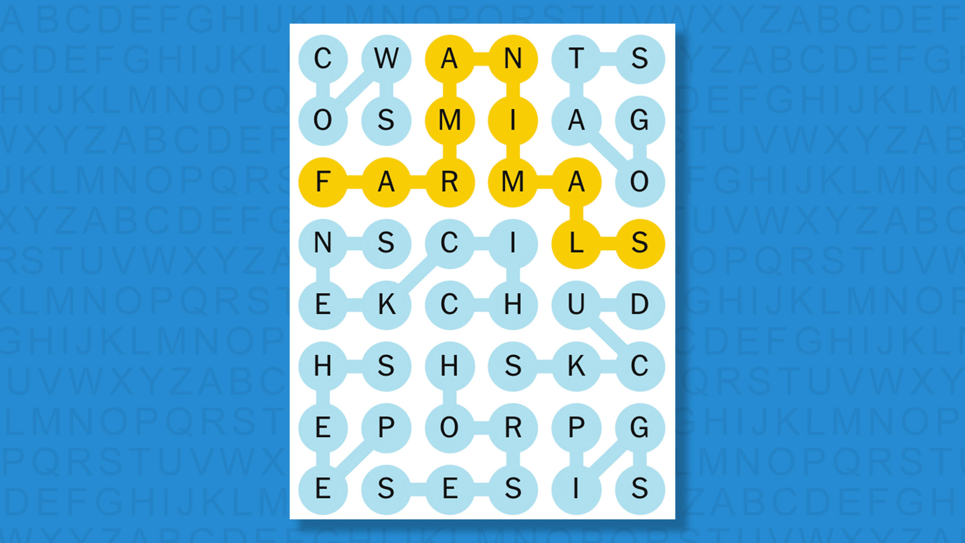 NYT Strands answers game 817 on a blue background