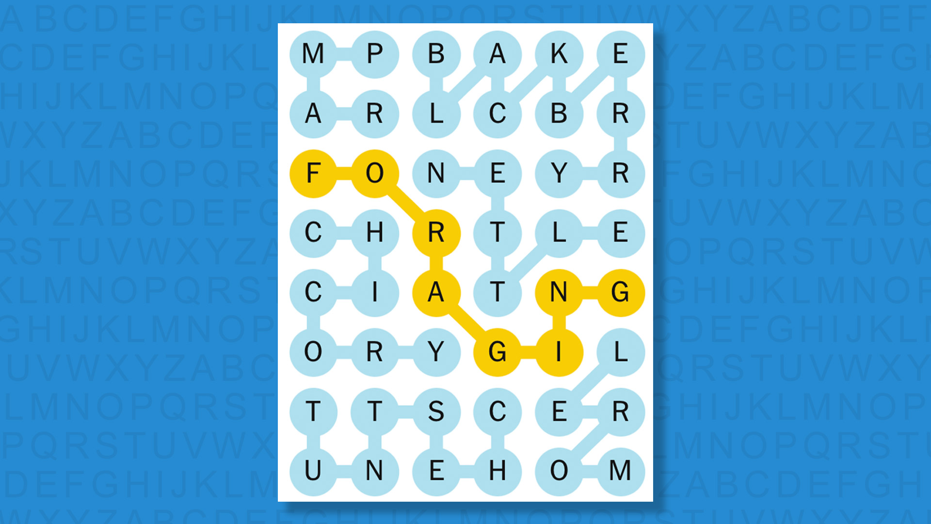 NYT Strands answers game 820 on a blue background