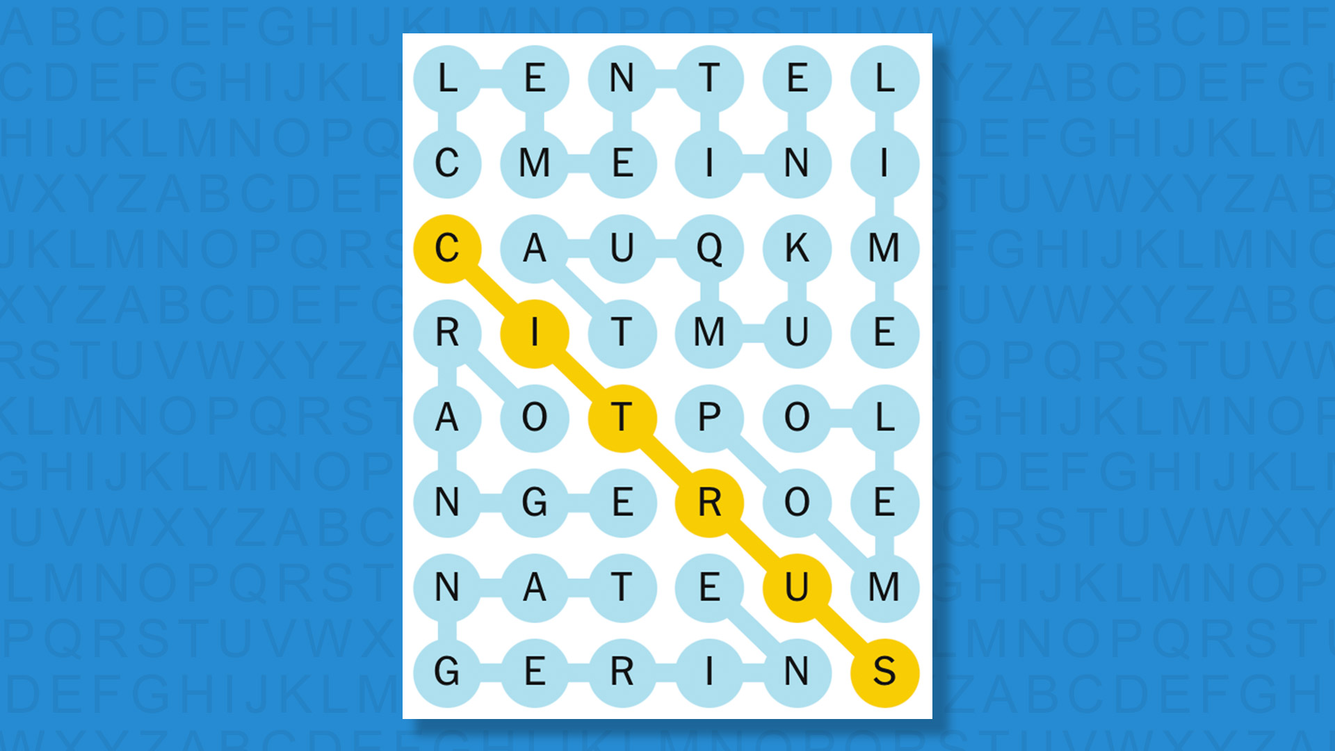 NYT Strands answers game 806 on a blue background