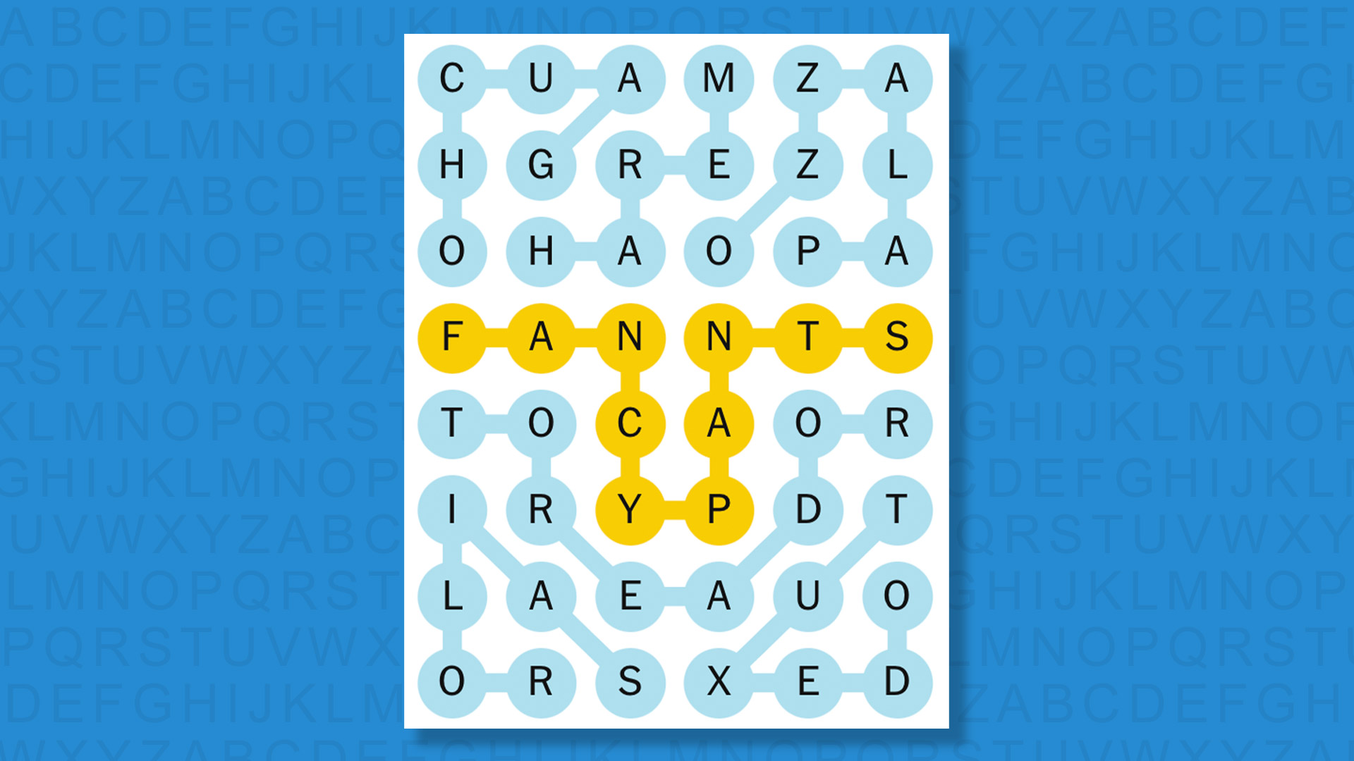 NYT Strands answers the 800 game on a blue background