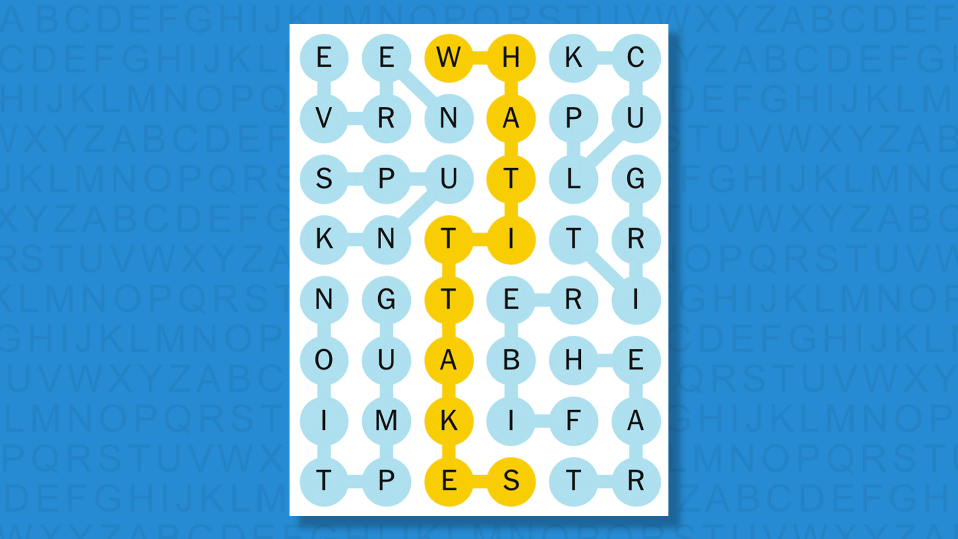 NYT Strands answers game 801 on a blue background