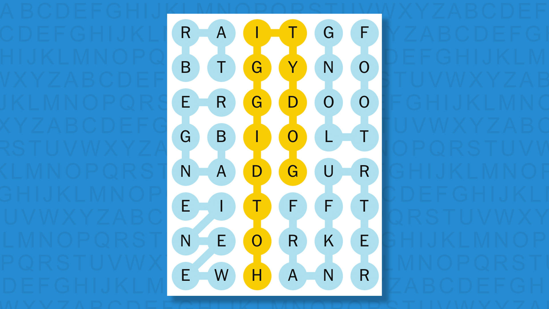 NYT Strands answers game 815 on a blue background
