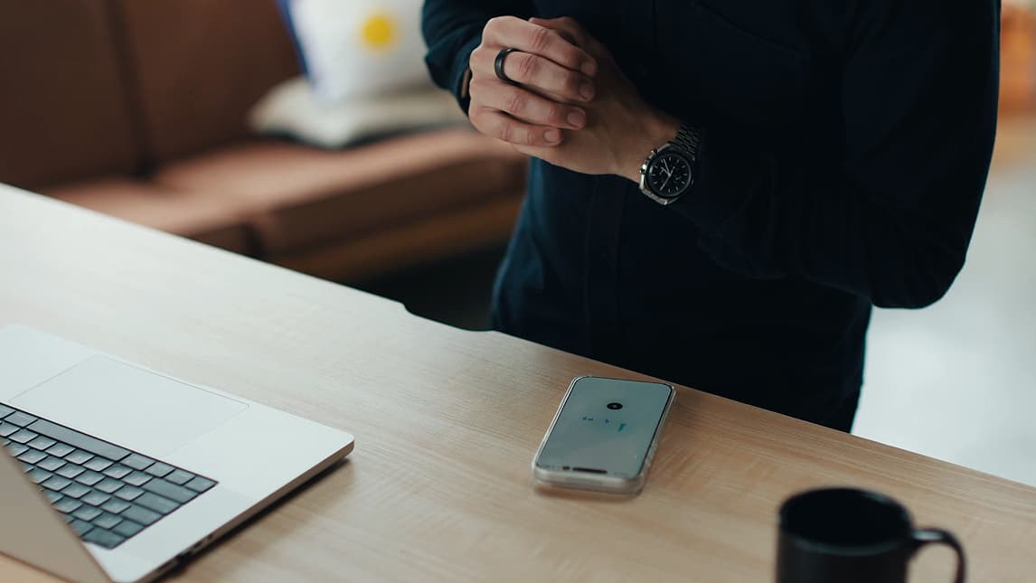 A person uses the ChatGPT voice mode on his phone.