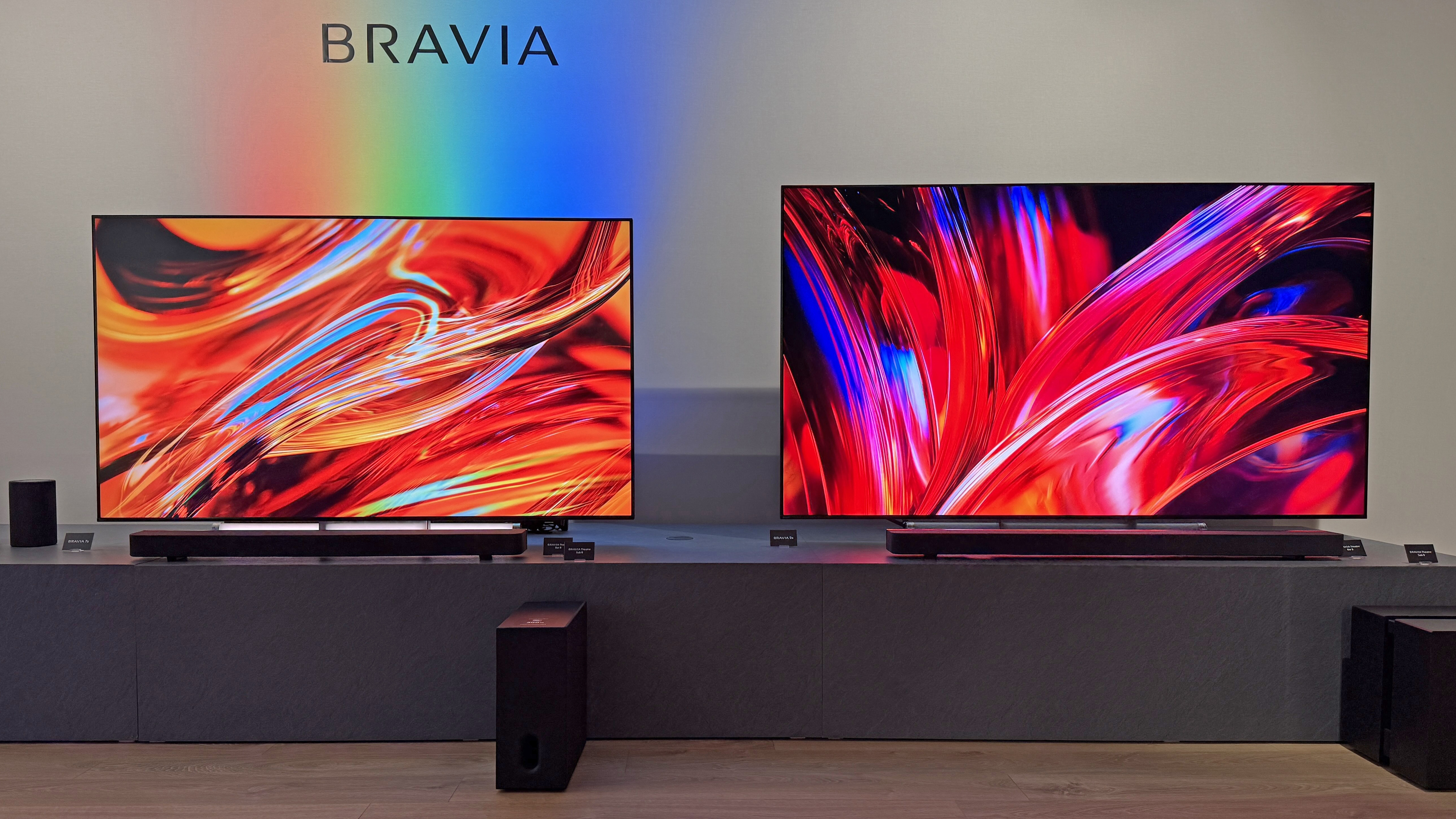 The Sony Bravia 9 II television next to the Sony Bravia 7 II television