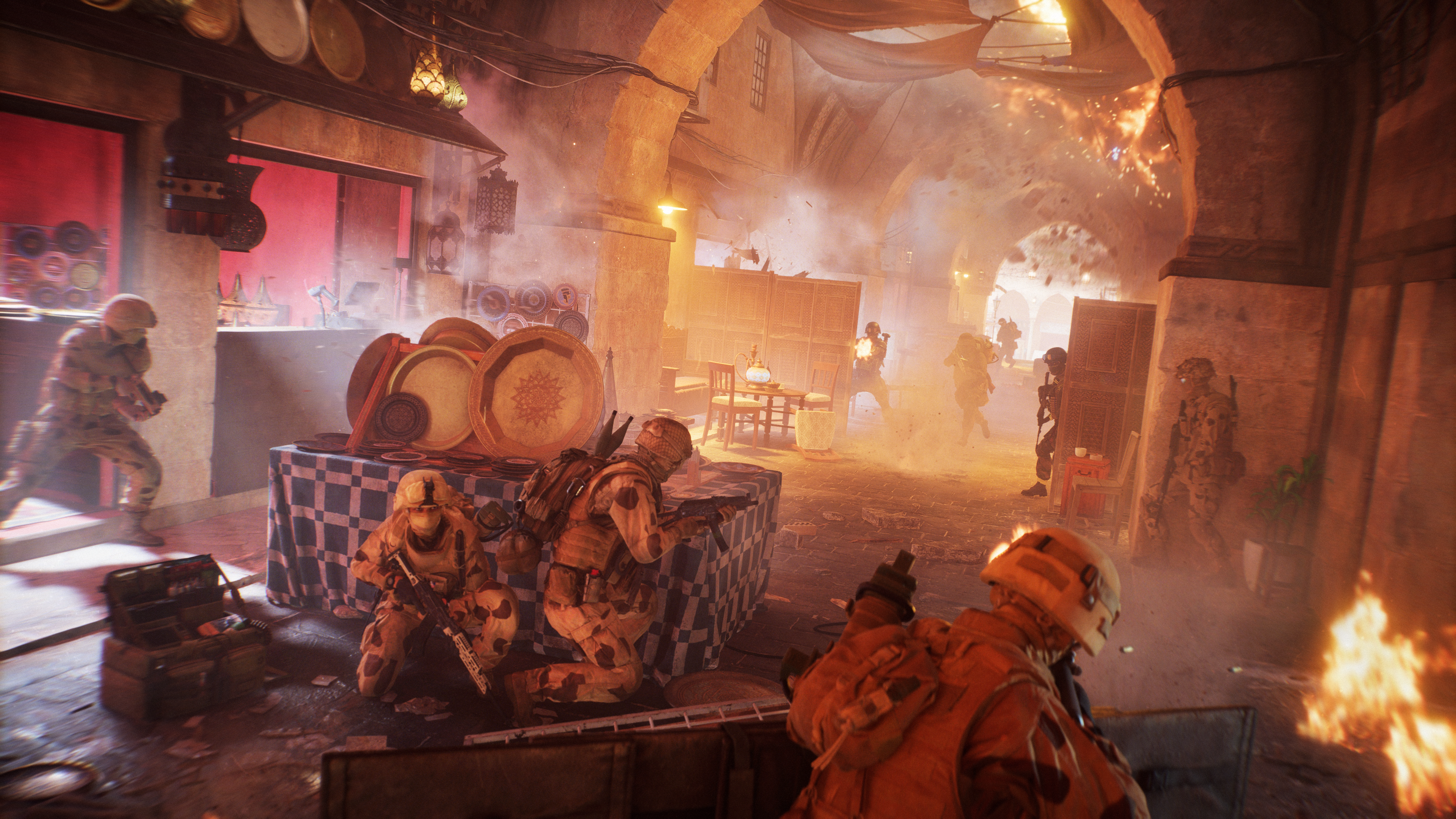 A promotional action shot of online players in Battlefield 6 Season 3.