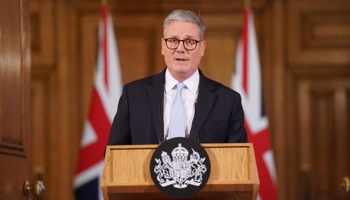 British Prime Minister Sir Keir Starmer speaks during a news conference on migration at 10 Downing Street, London, Britain, November 28, 2024. – Reuters