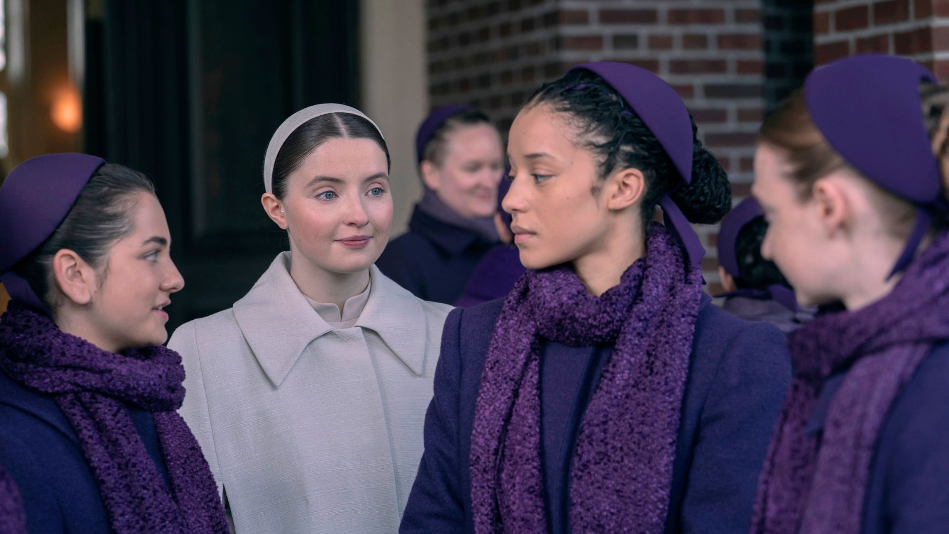 The Plum and Daisy girls look at Agnes.