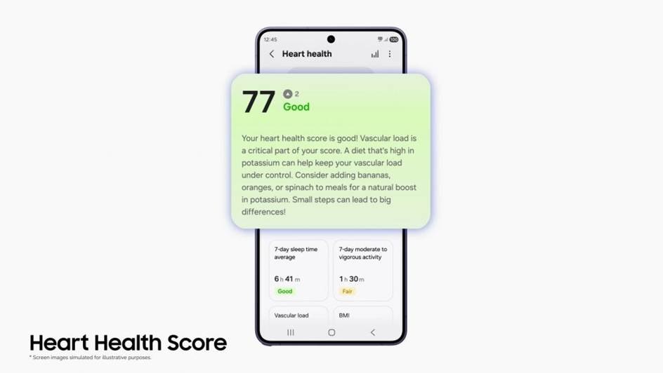 Redesigned Samsung Health app