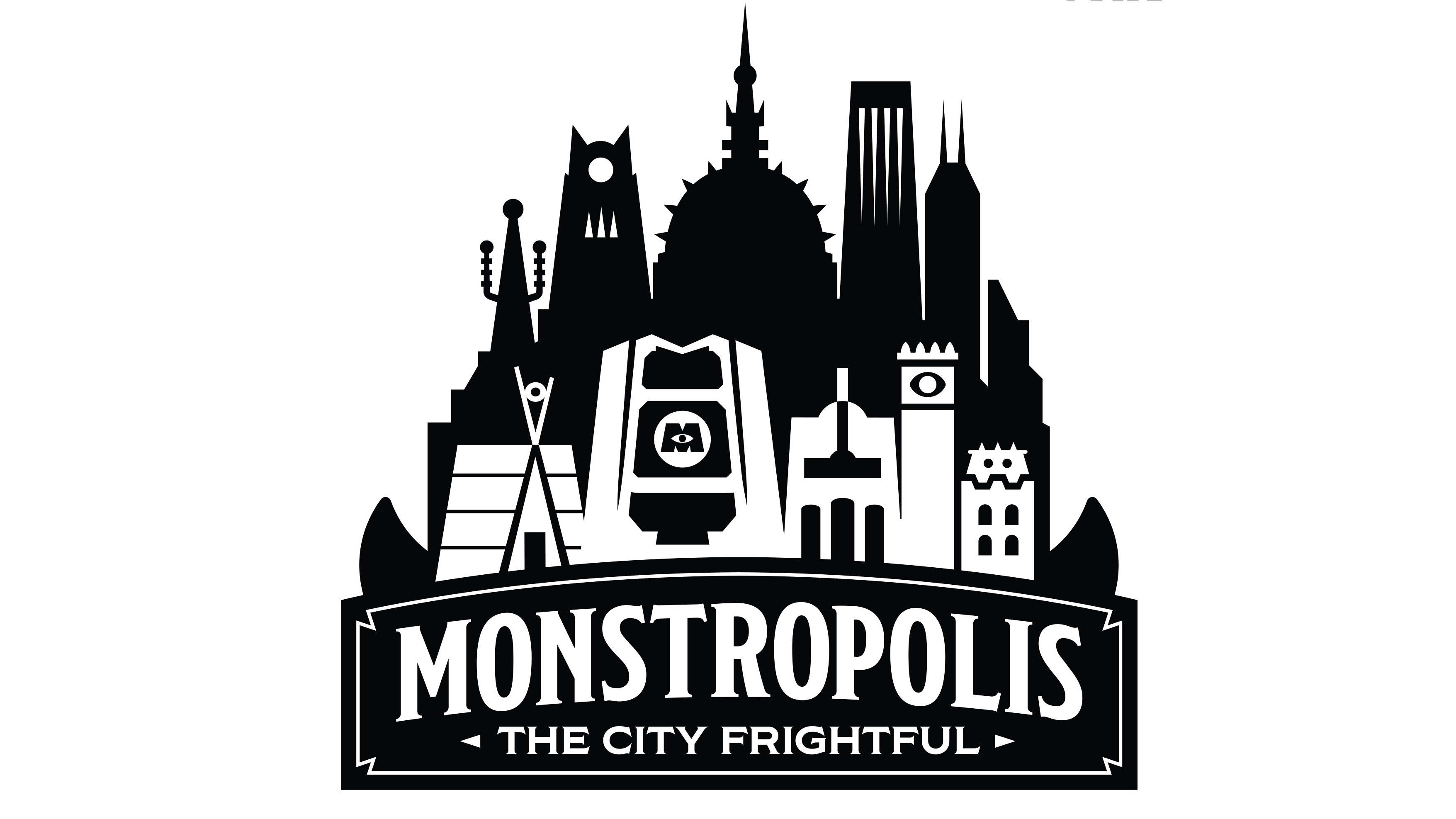 Disney World Monstropolis city logo