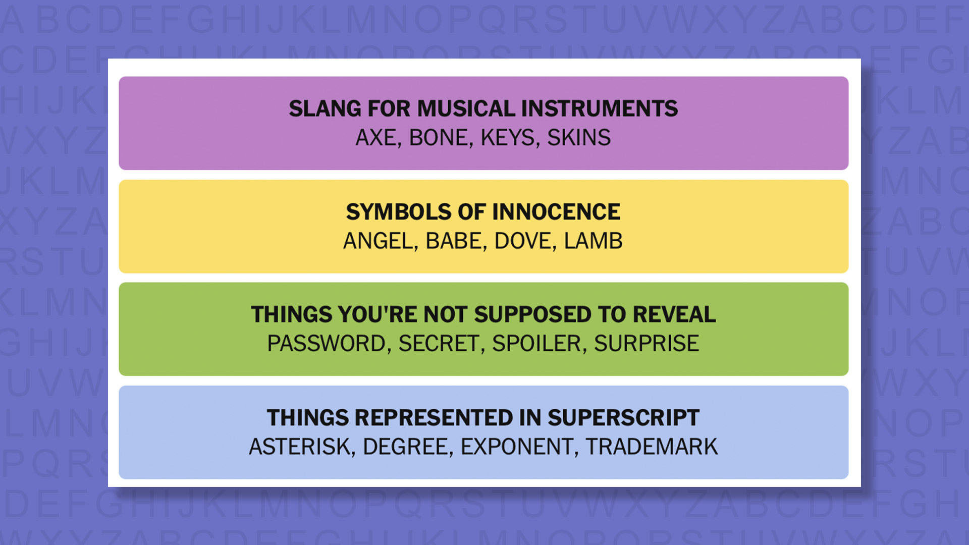 NYT Connections answers game 1094 on a purple background
