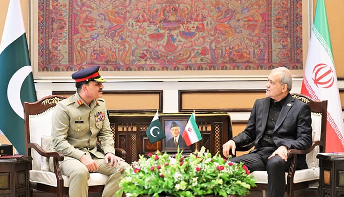 Chief of Defense Forces (CDF) and Chief of Army Staff (COAS) Field Marshal Syed Asim Munir visited Iranian President Pezeshkian on June 23, 2026. – ISPR