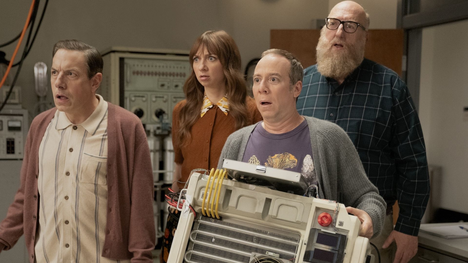 Stuart, Denise, Bert and Bert are surprised.