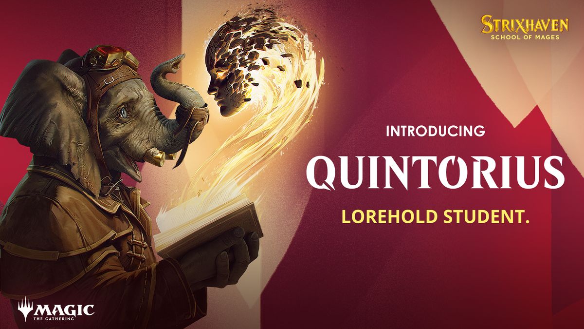 Quintorius talking to a spirit from a book.