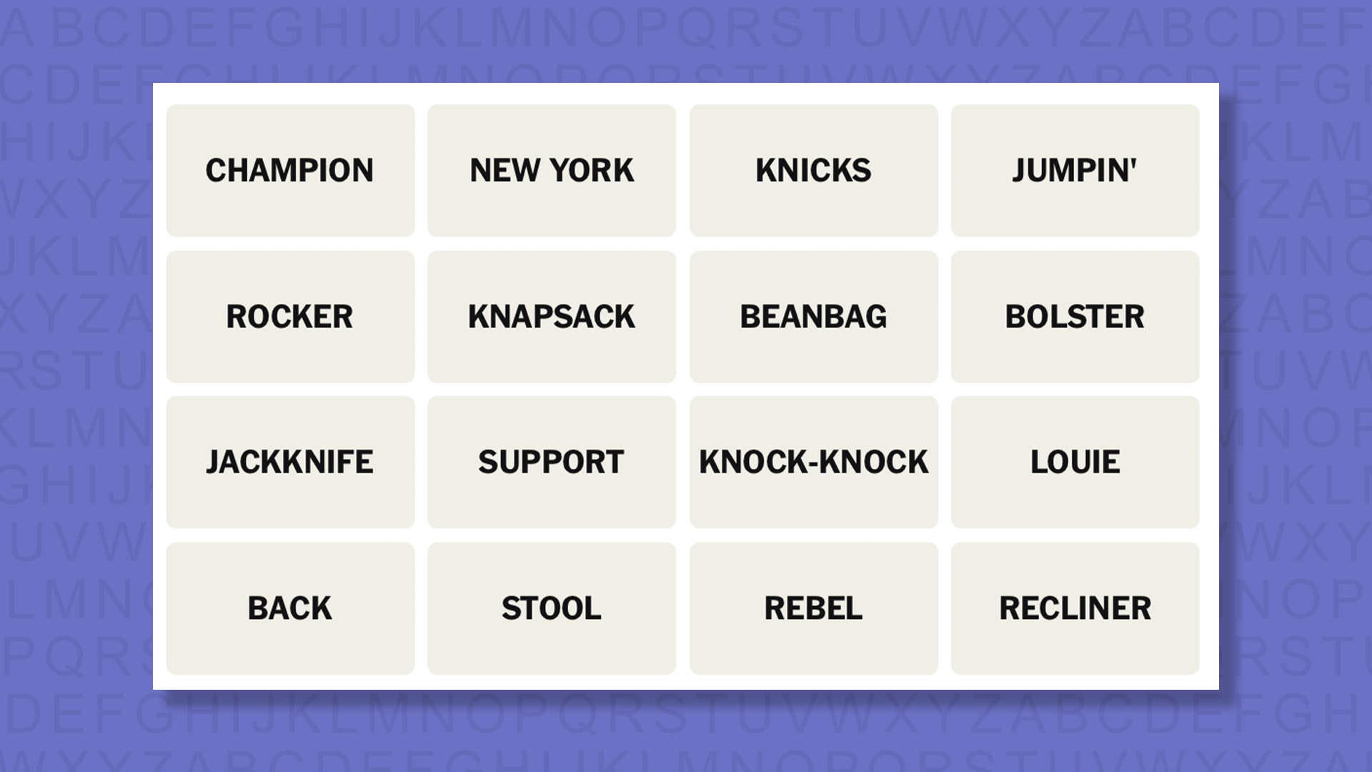 NYT Connections Tips for Game 1105 on a Purple Background