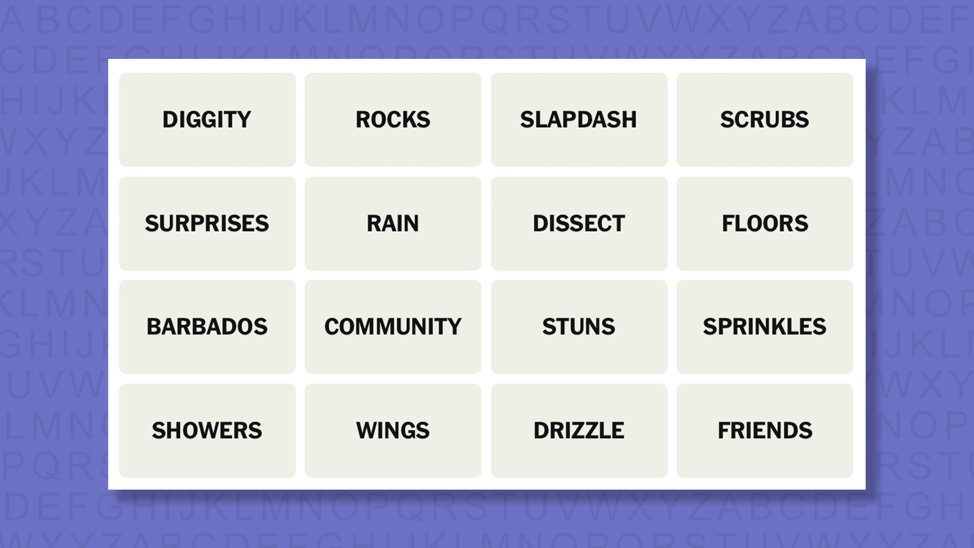 NYT Connections tips for game 1106 on a purple background