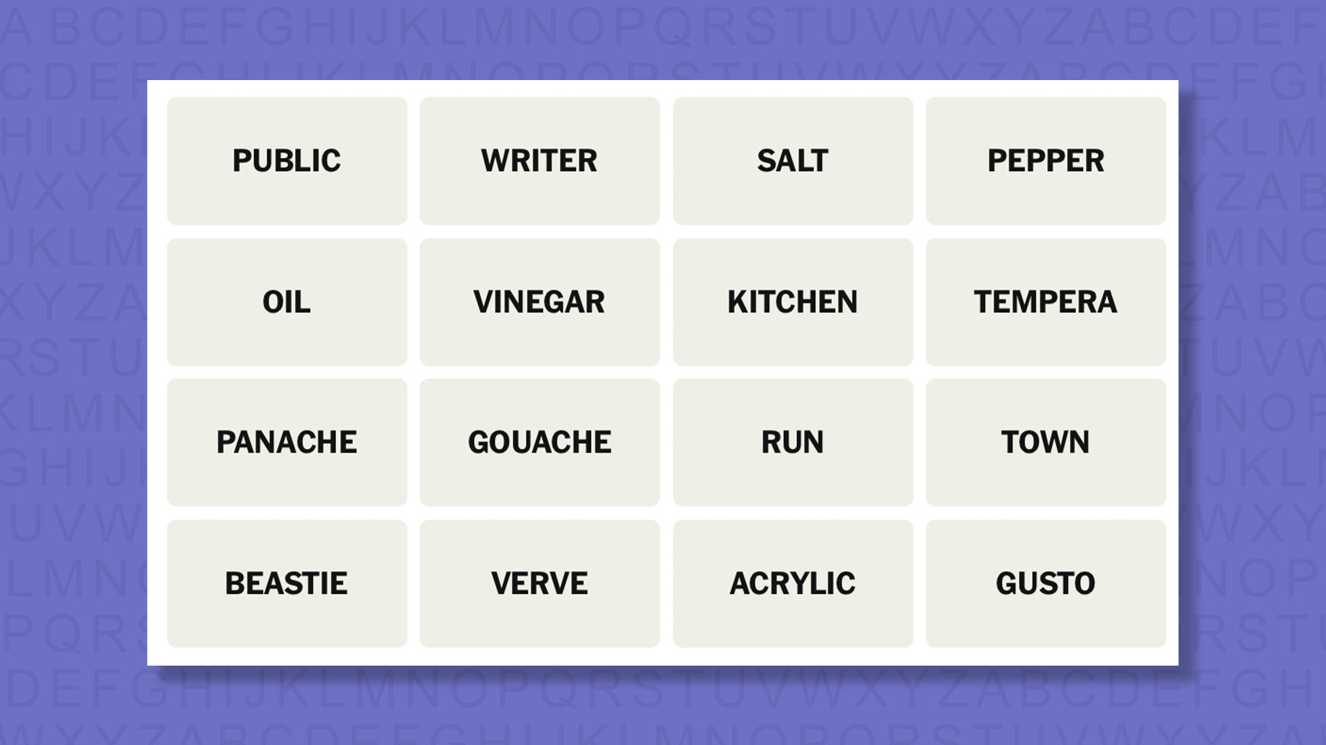 NYT Connections tips for the 1089 game on a purple background
