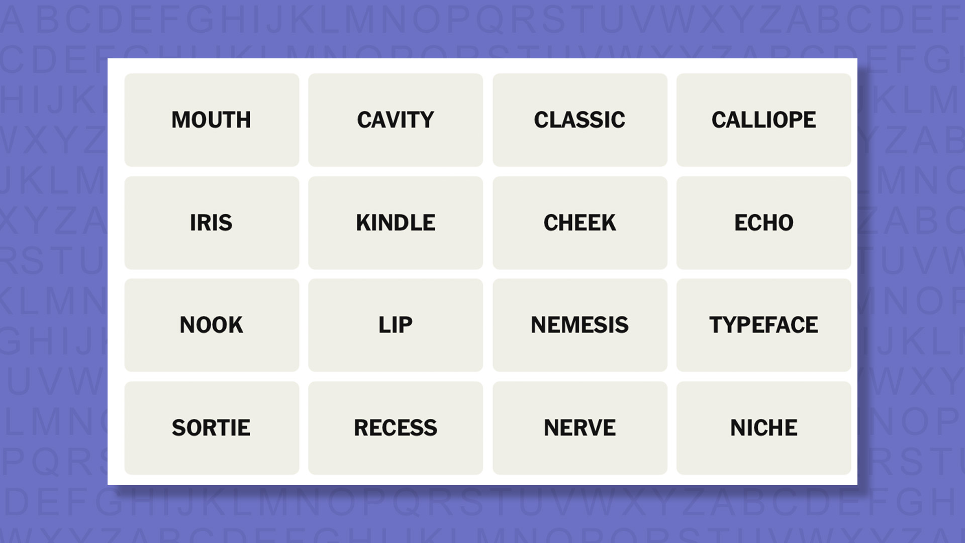 NYT Connections Tips for Game 1102 on a Purple Background