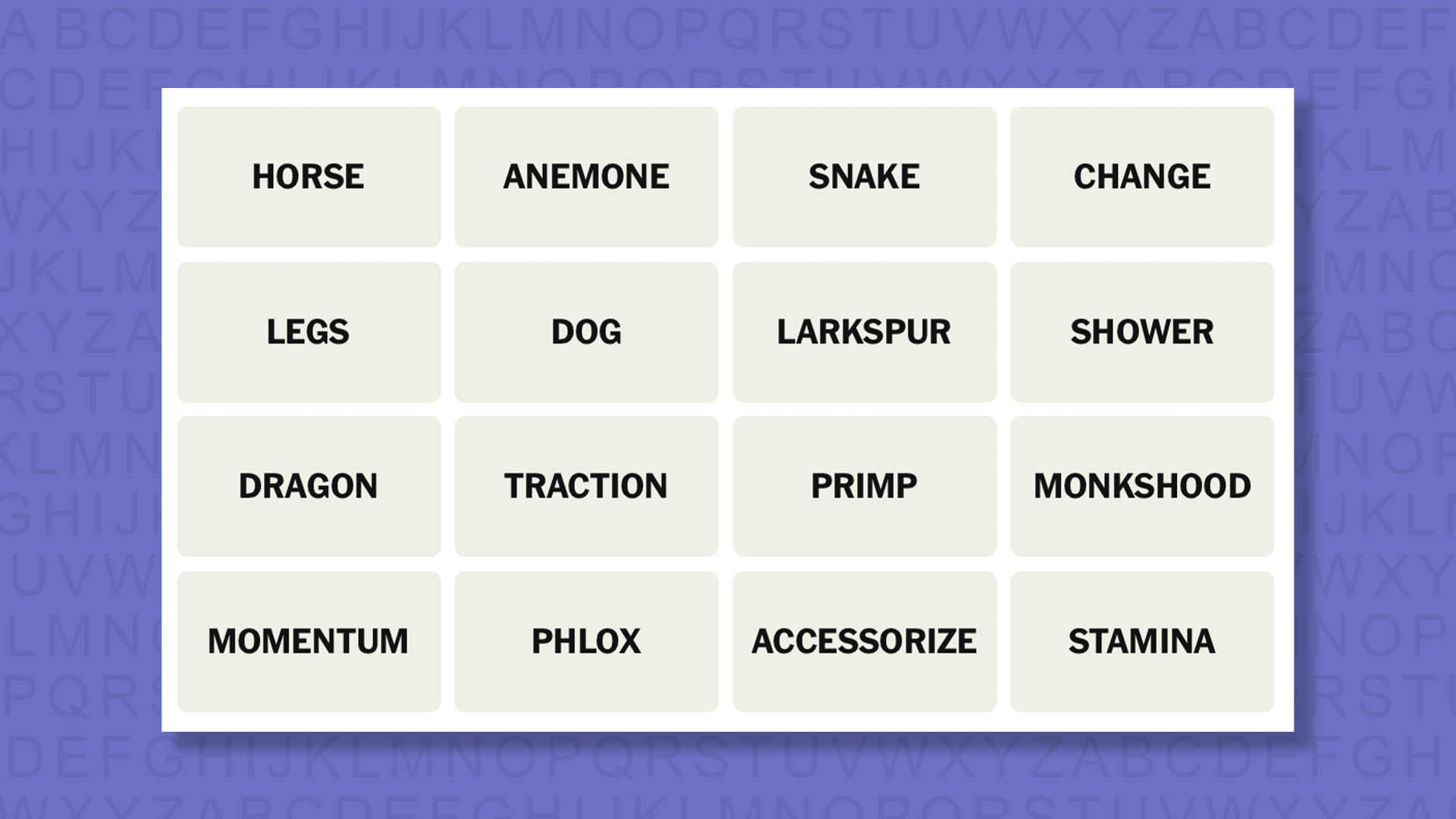 NYT Connections Tips for the 1100 game on a purple background