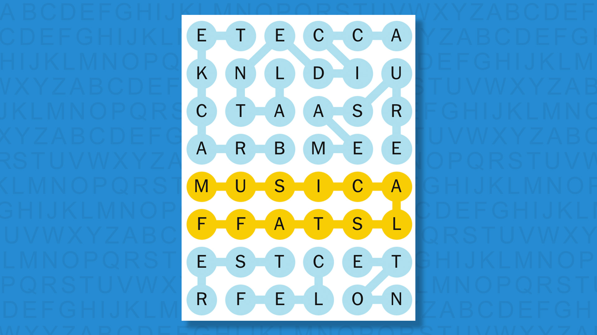 NYT Strands answers game 848 on a blue background