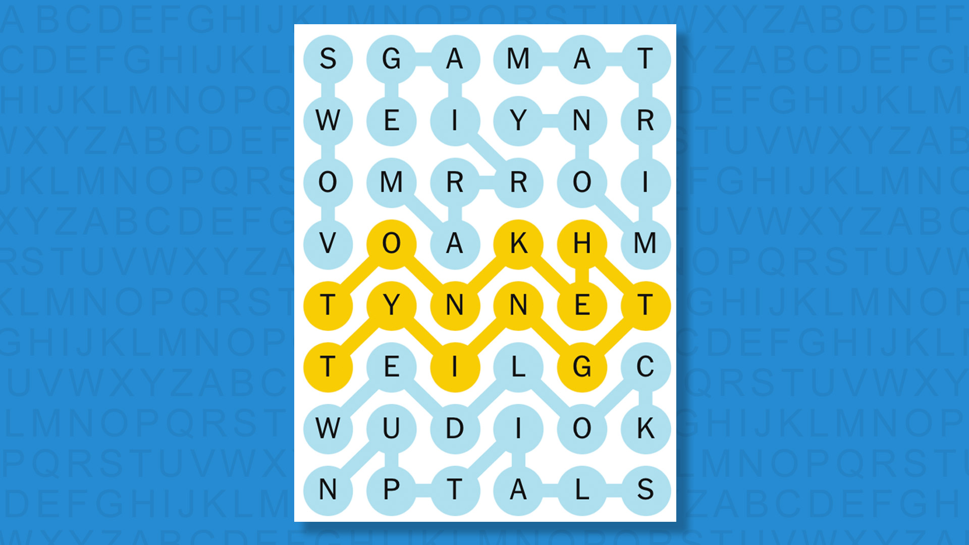 NYT Strands answers game 825 on a blue background