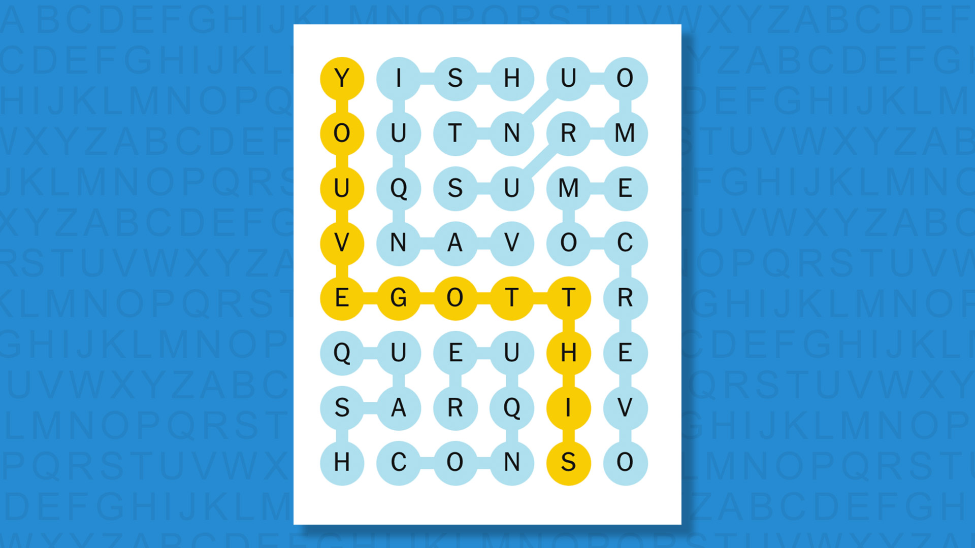 NYT Strands answers game 834 on a blue background