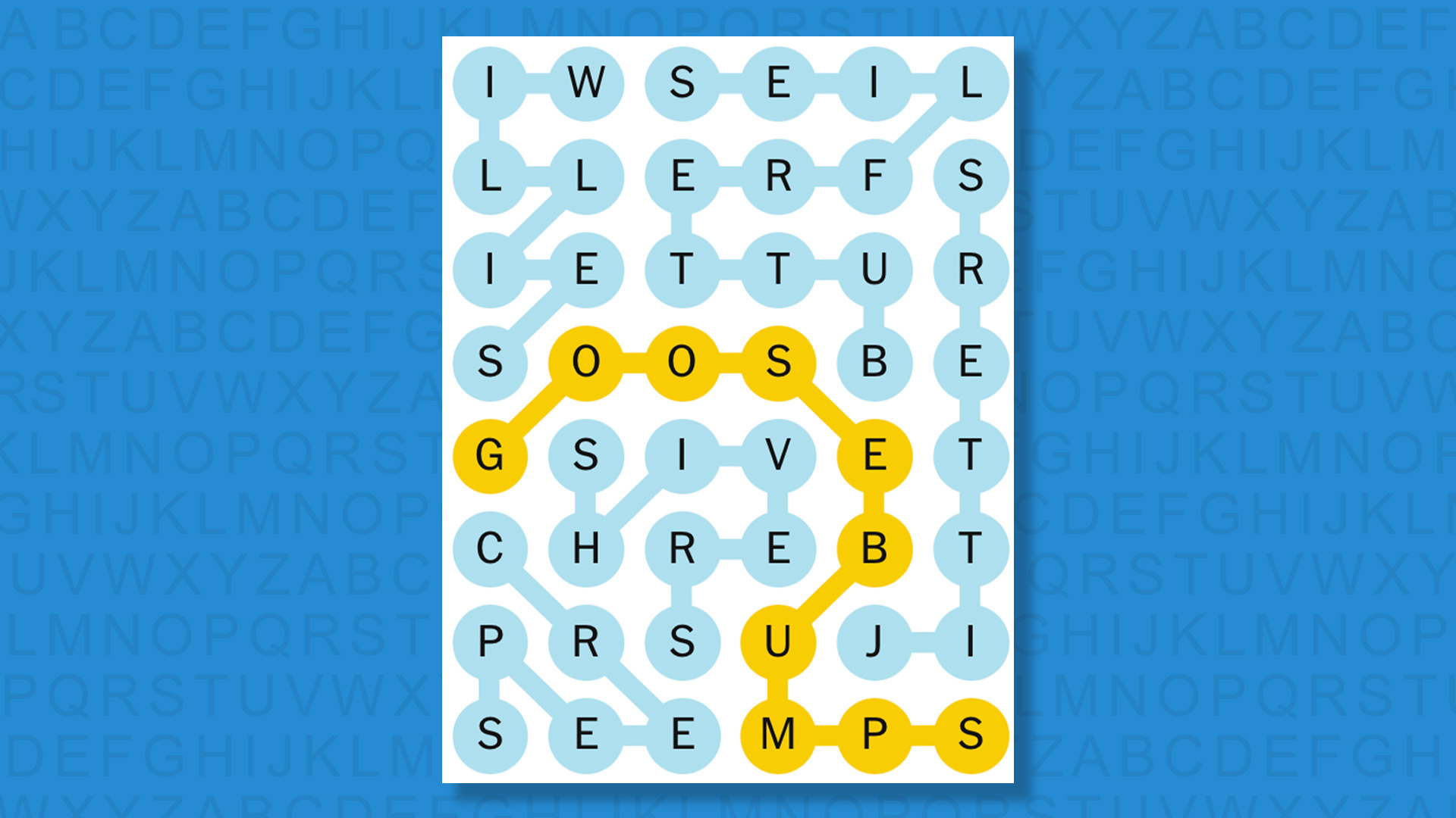 NYT Strands answers game 841 on a blue background