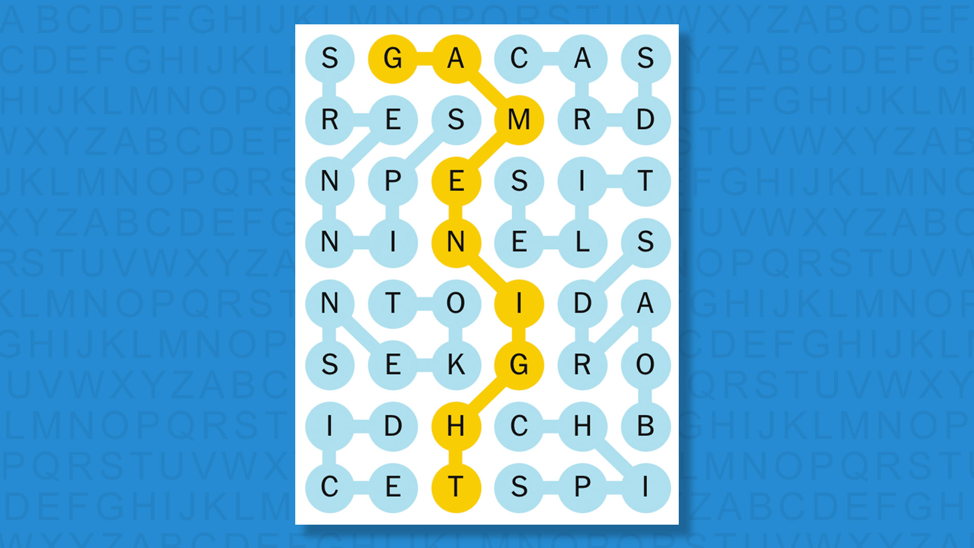 NYT Strands answers game 827 on a blue background