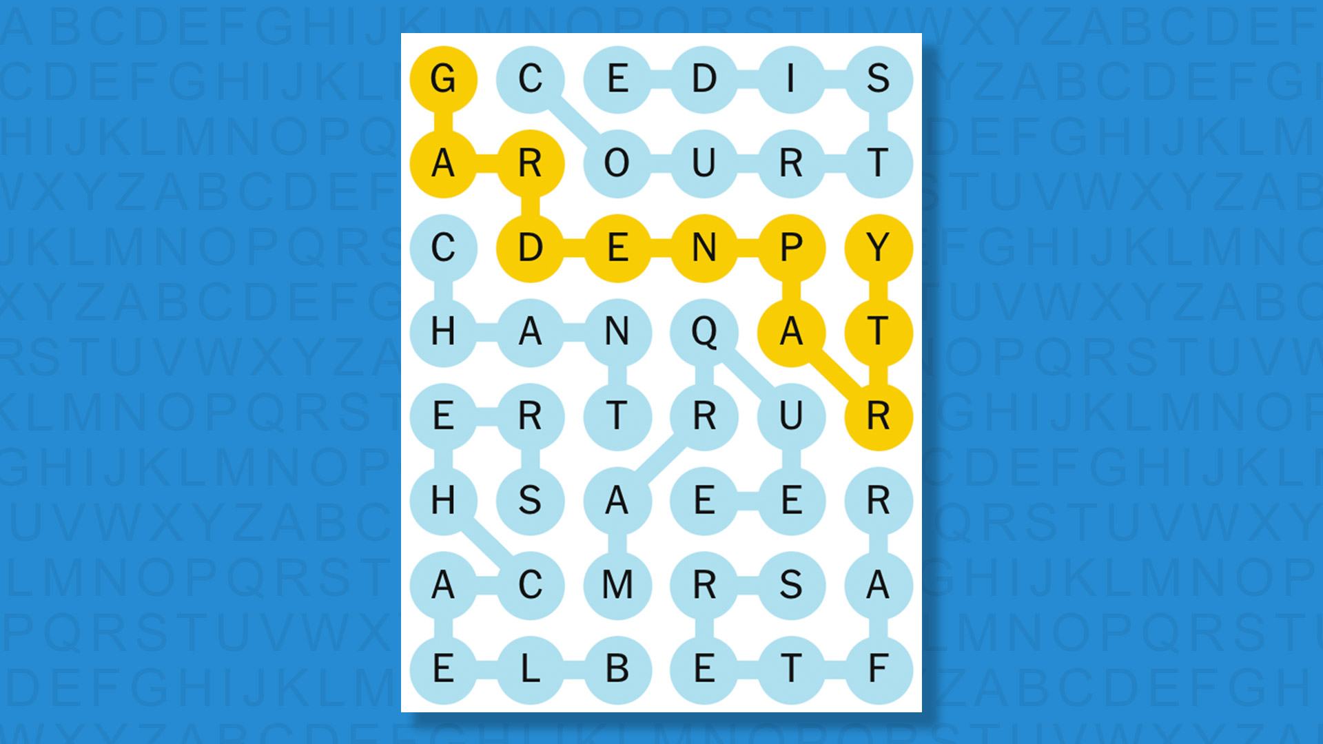 NYT Strands answers game 839 on a blue background