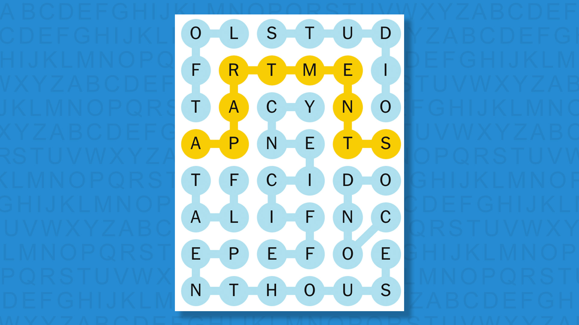 NYT Strands answers game 846 on a blue background