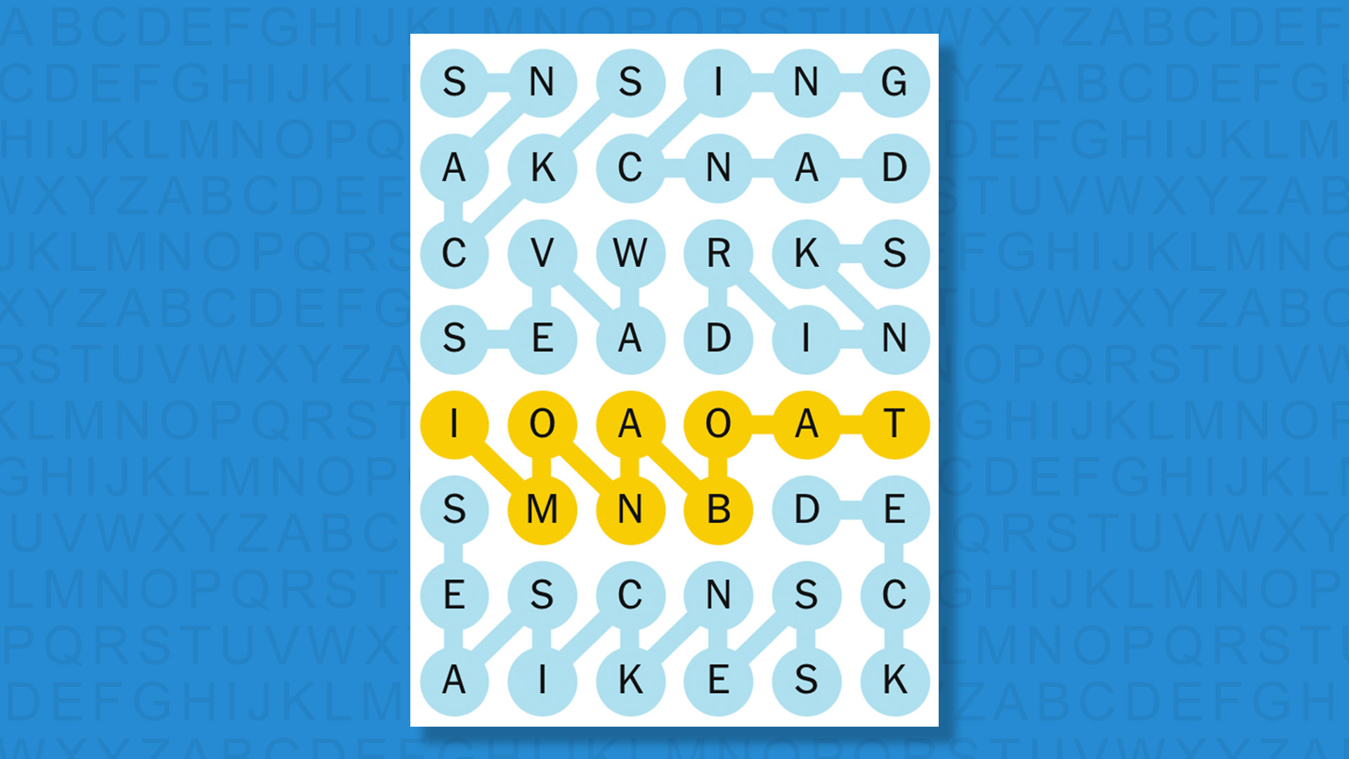 NYT Strands answers game 828 on a blue background