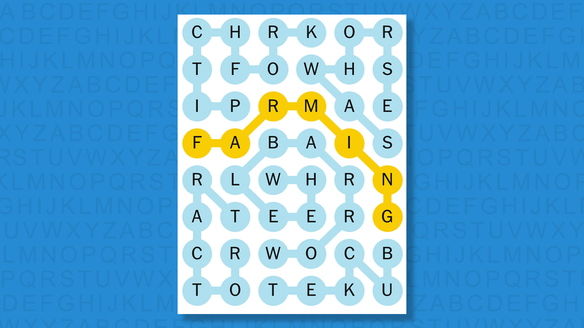 NYT Strands answers game 836 on a blue background