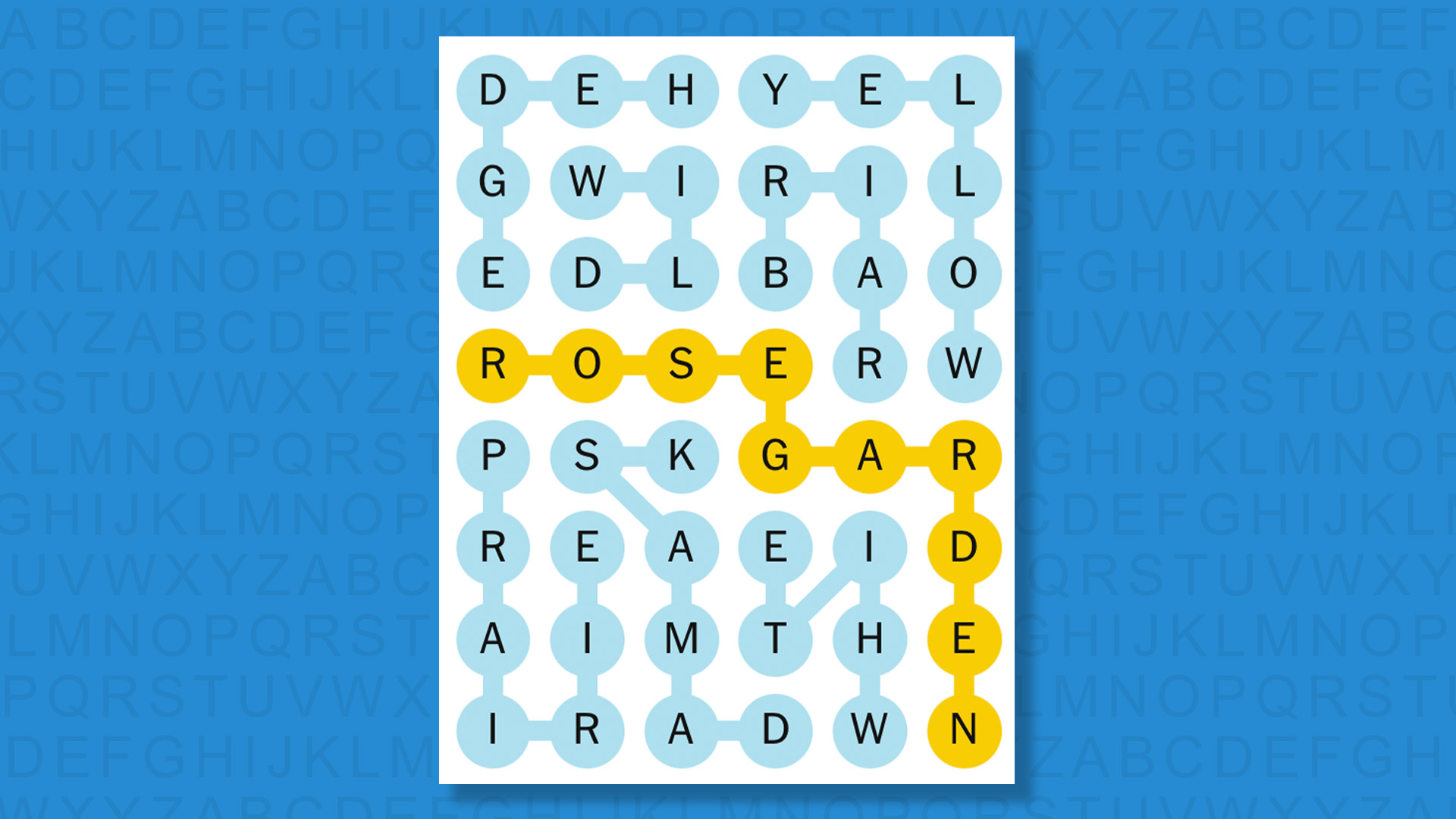 NYT Strands answers game 822 on a blue background