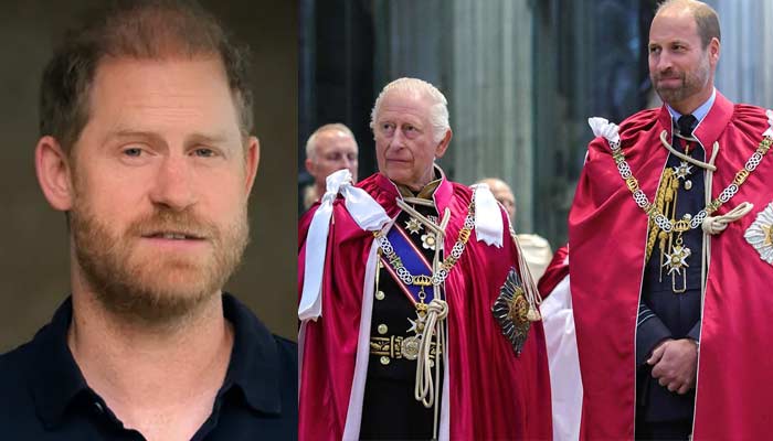 Prince Harry greets Prince William and King Charles in surprise video message