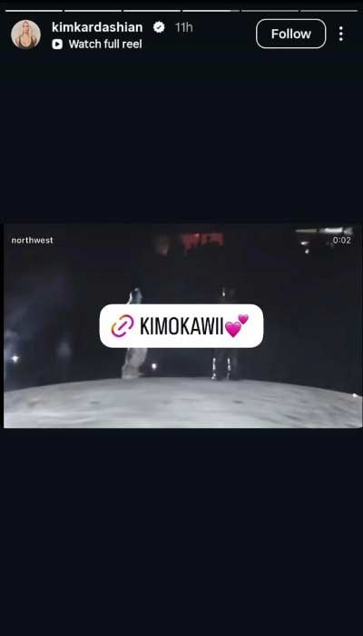 Kim Kardashian shares video of Kanye West performing with daughter North