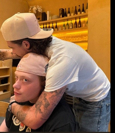 Brooklyn Beckham enjoys a sushi dinner with his brother-in-law Zach Peltz