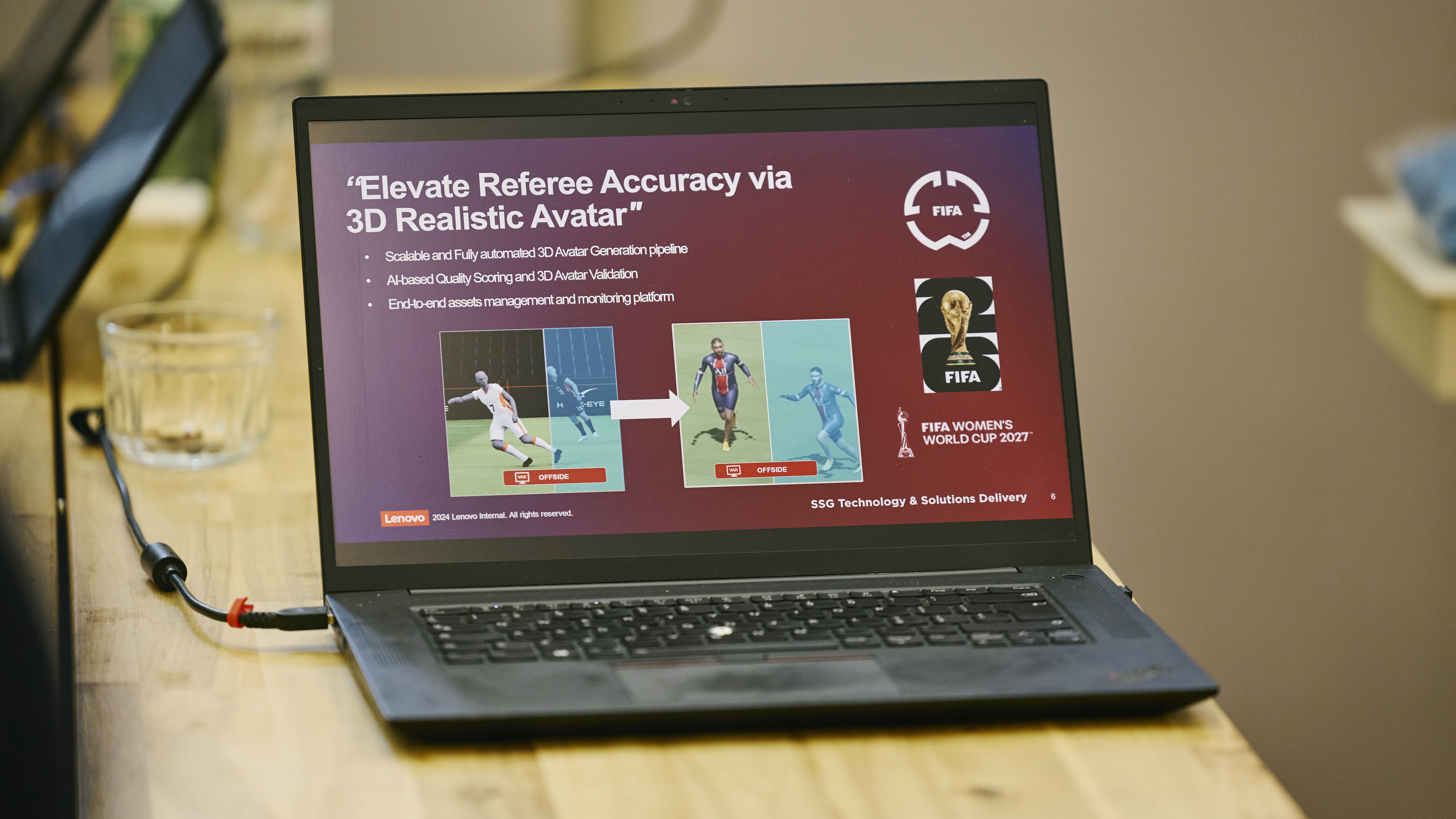A laptop from inside the FIGFA headquarters in Zurich