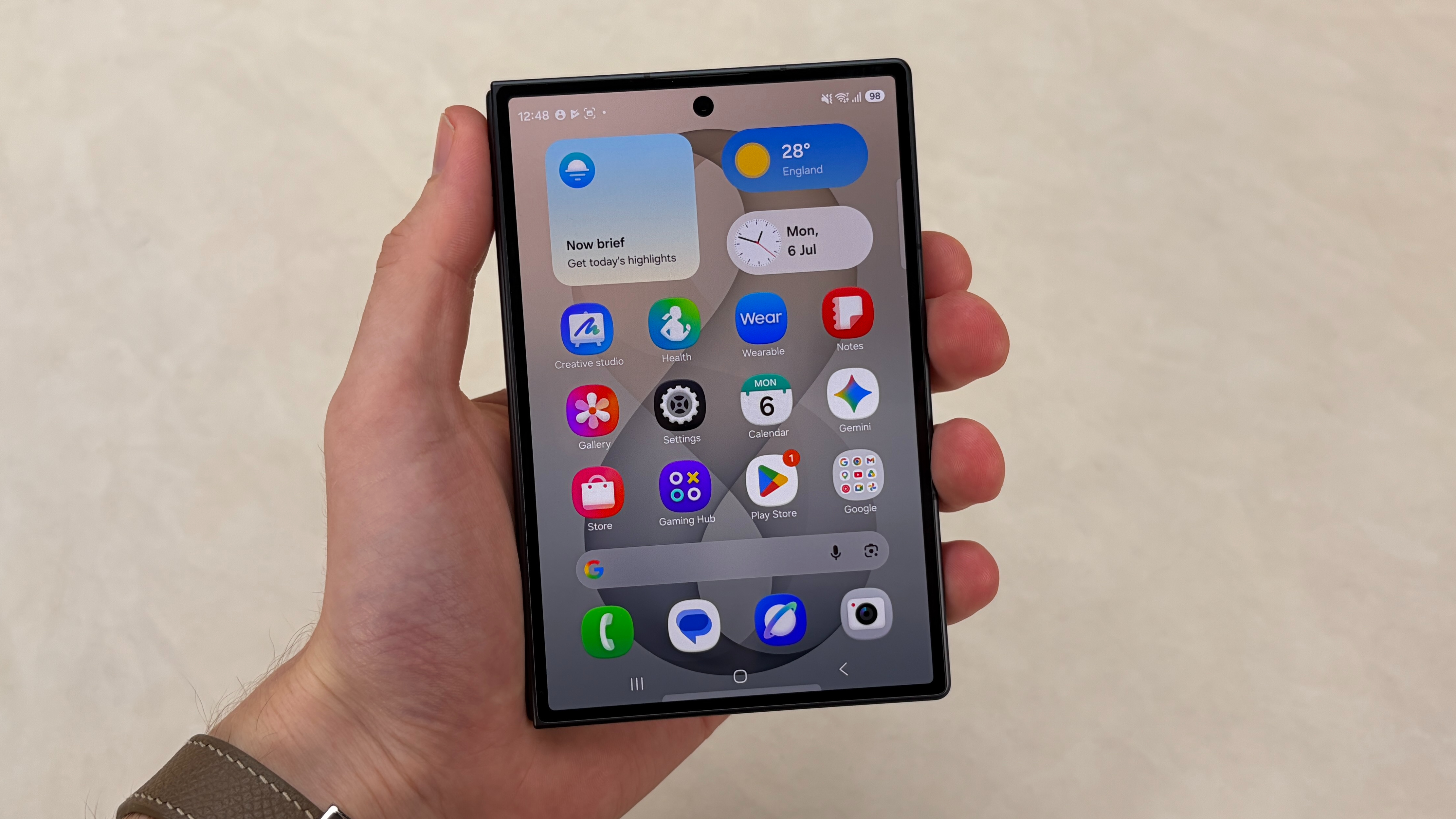 The Samsung Galaxy Z Fold 8 in hand