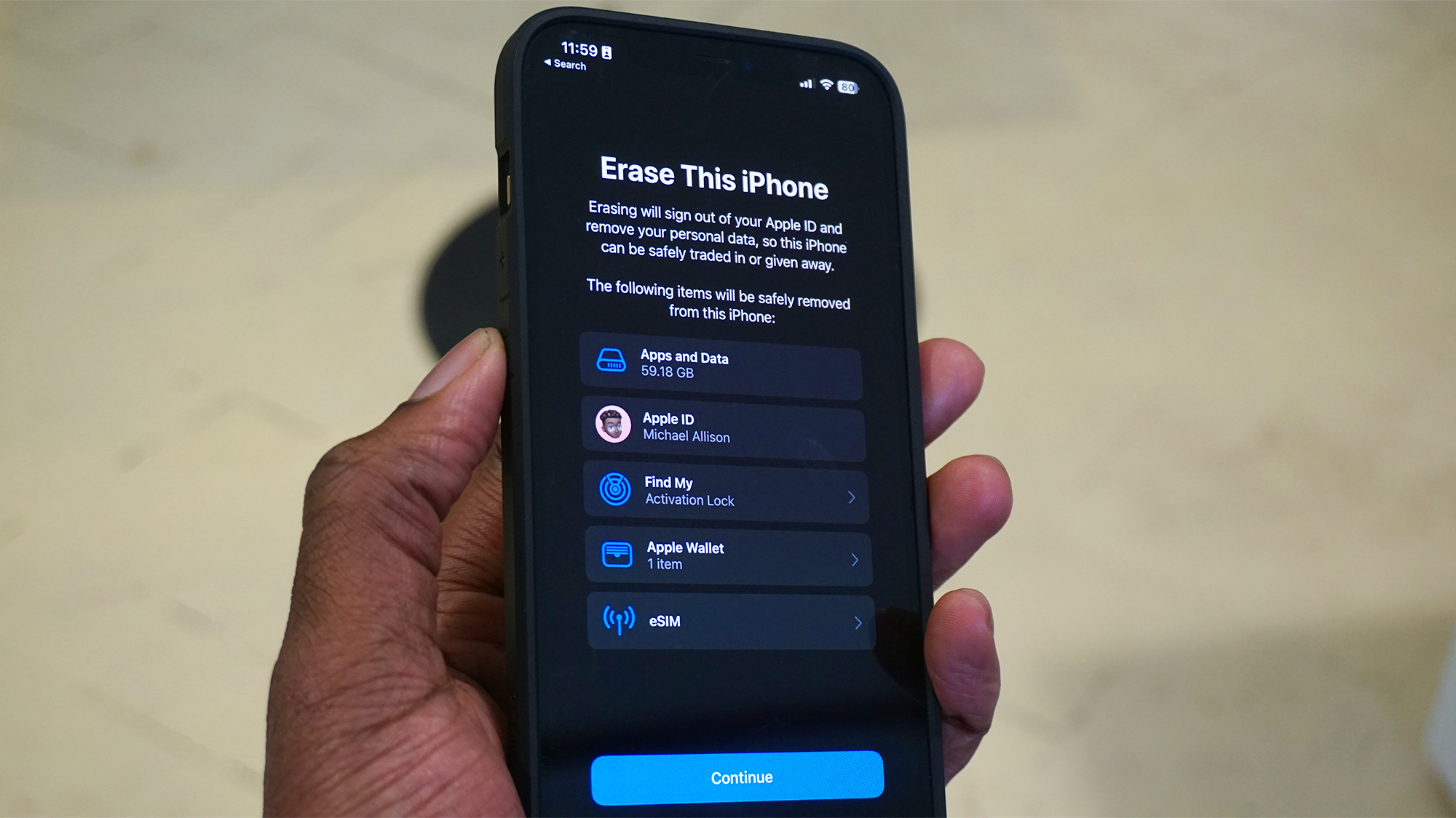 Erase the screen of this iPhone iPhone 12 Pro Max