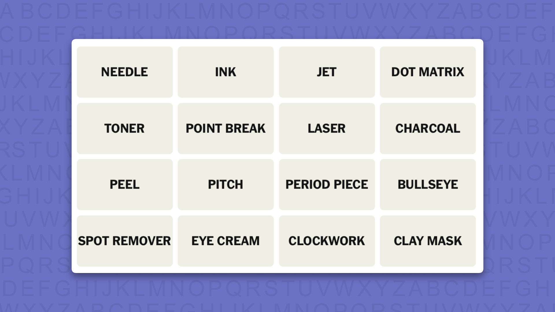 NYT Connections tips for the game 1131 on a purple background