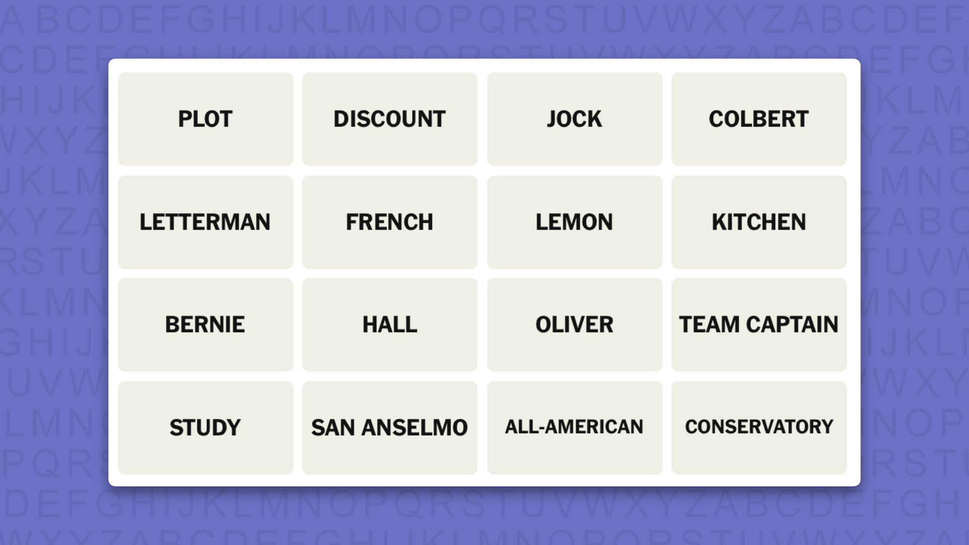 NYT Connections tips for the game 1122 on a purple background