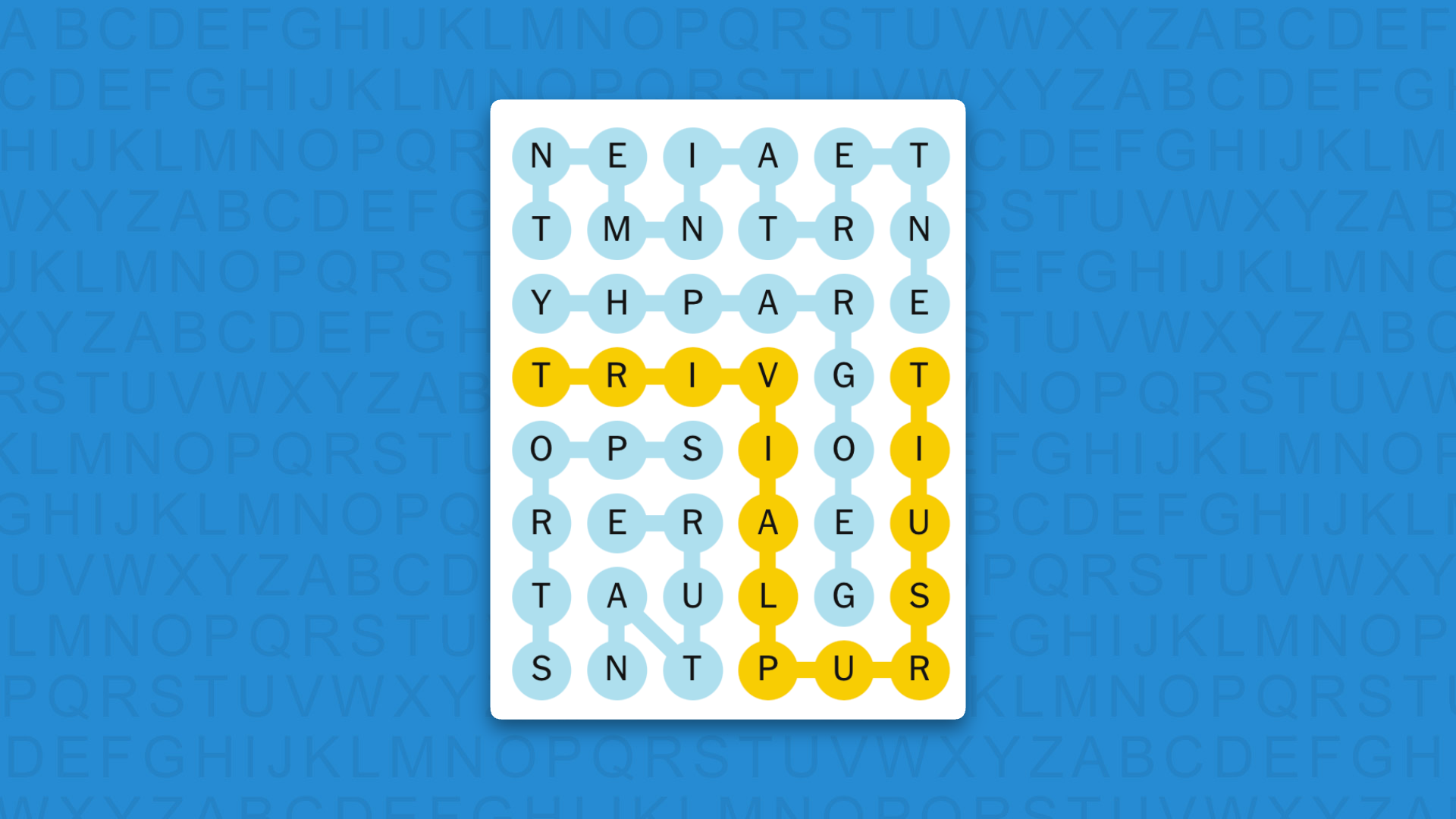 NYT Strands answers game 866 on a blue background