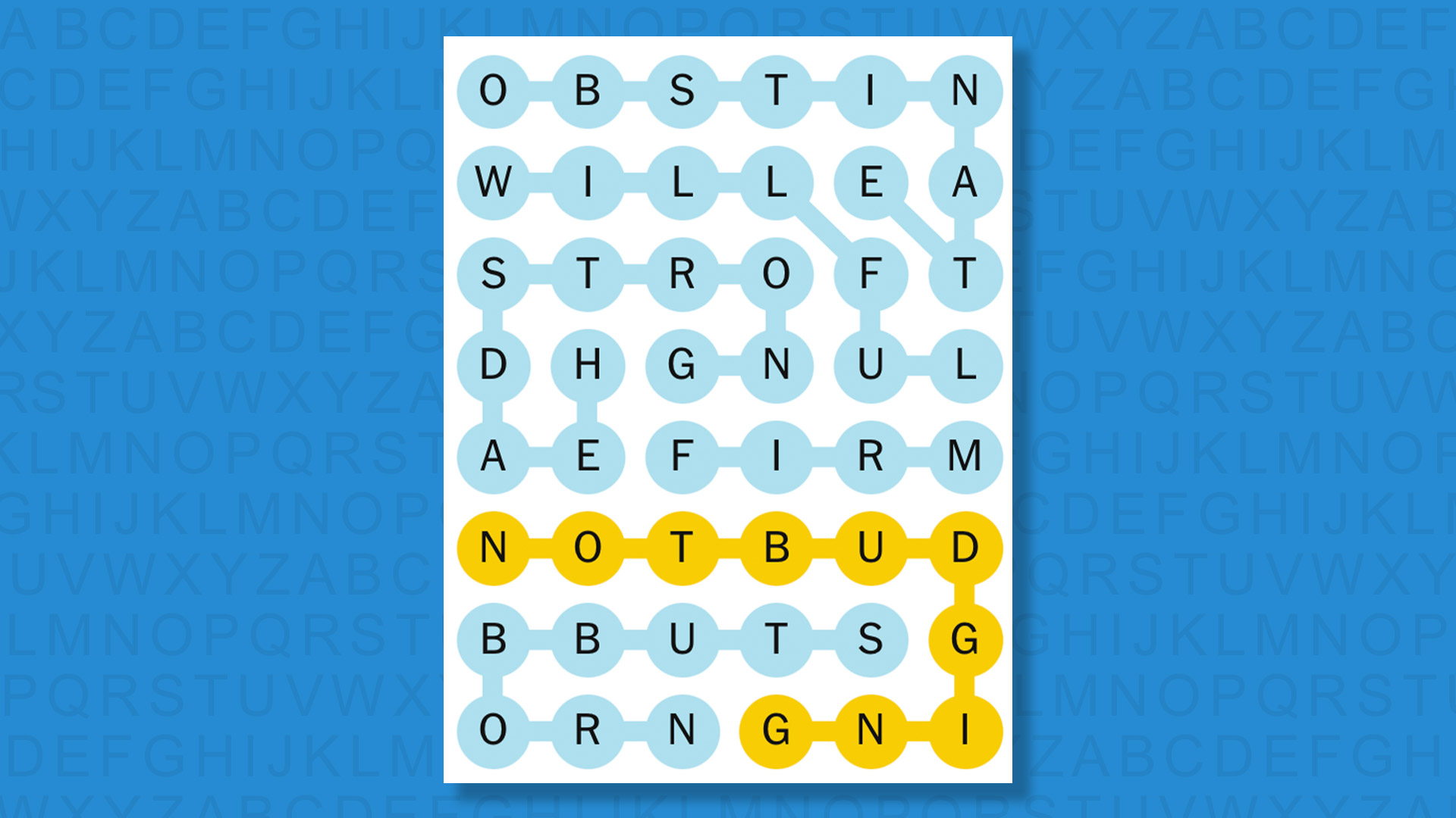 NYT Strands answers game 852 on a blue background
