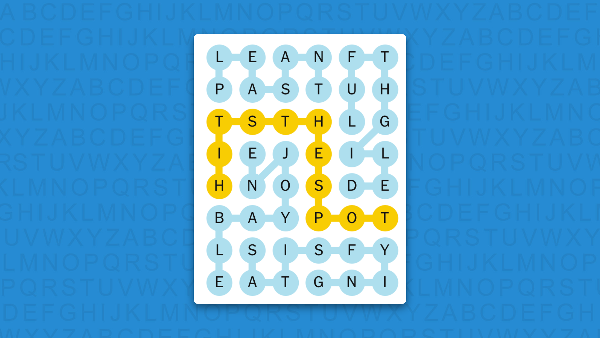NYT Strands answers game 862 on a blue background