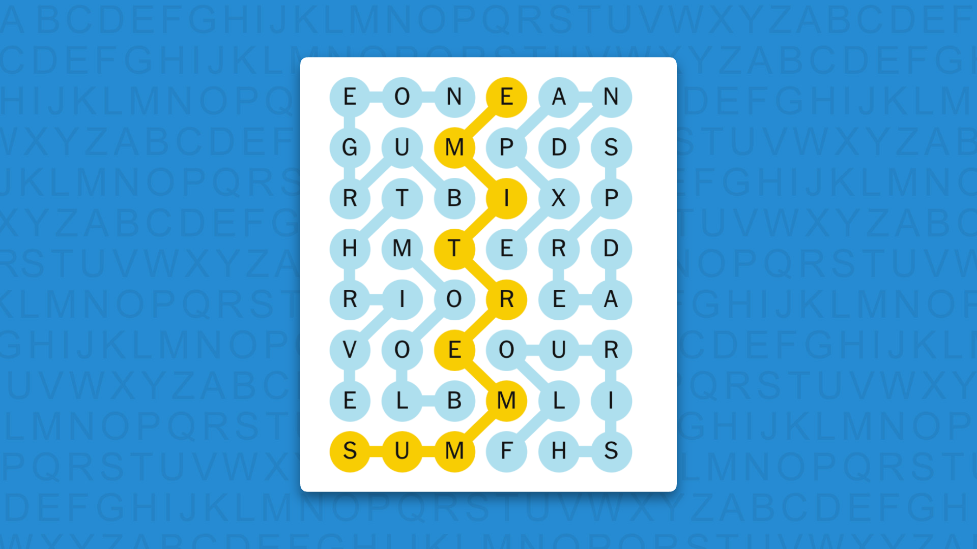 NYT Strands answers game 855 on a blue background