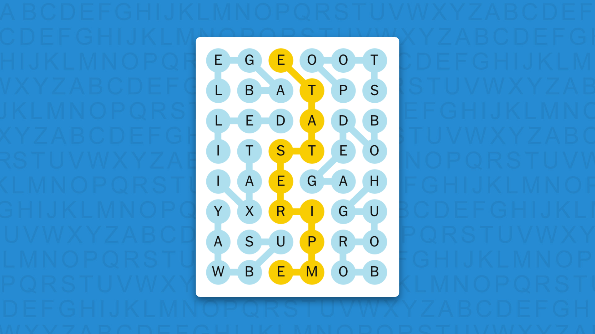 NYT Strands answers game 861 on a blue background